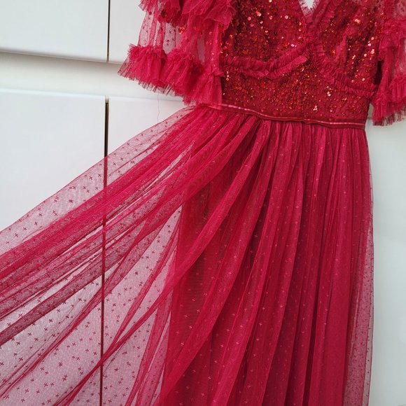 Needle & Thread Maybelle Bodice v neck ankle gown - Picture 10 of 16